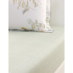 Yves Delorme Pollen Abstract-Print Cotton-Batiste Fitted Sheet