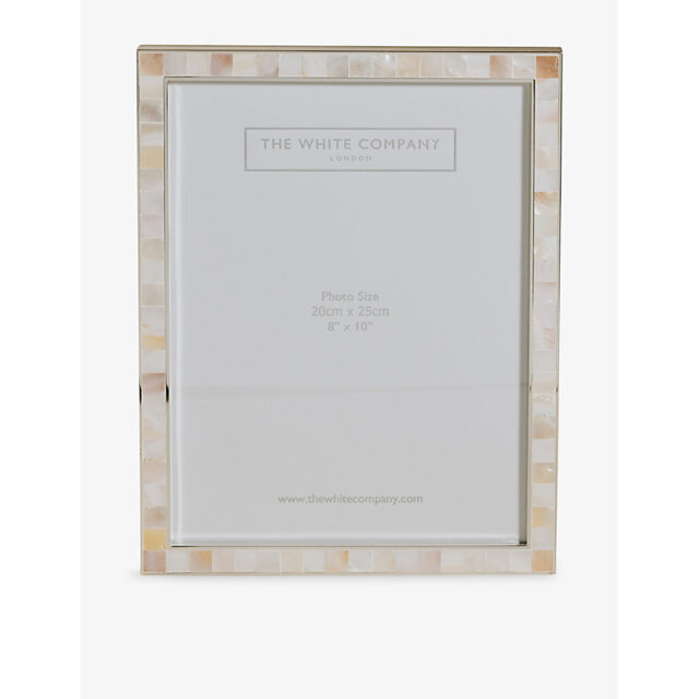 The White Company Rectangular Mother-Of-Pearl Tiled Photo Frame 22cm x 28cm - image 1