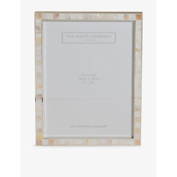The White Company Rectangular Mother-Of-Pearl Tiled Photo Frame 22cm x 28cm - thumbnail 1