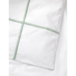 Yves Delorme Athena Veronese Stripe-Embroidered Cotton Double Duvet Cover - thumbnail 2
