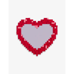 Seletti Pixel Heart-Shaped Glass and Mdf Mirror 55.5cm x 51.5cm