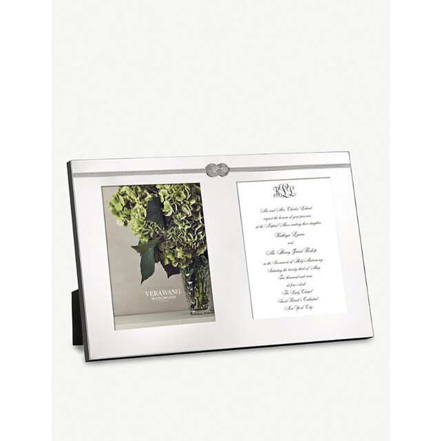 Vera Wang @ Wedgwood Infinity Knot Silver-Plated Double Invitation Frame 9' x 13'