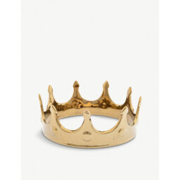 Seletti Crown Gold-Toned Procelain Ornament 18.5cm