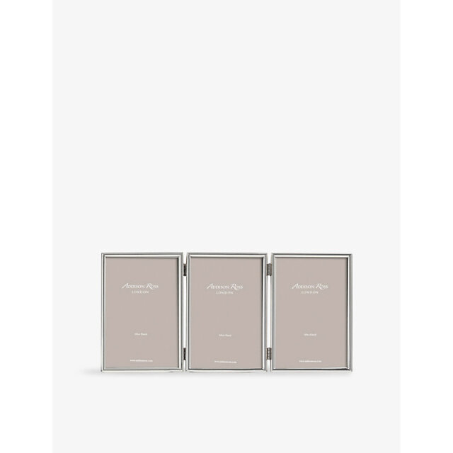 Addison Ross London Triple Fine Edge Silver-Plated Photo Frame 4” x 6” - image 1