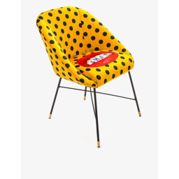 Seletti Wears Toiletpaper Sh*T-Print Velvet Chair 50cm x 60cm - thumbnail 2