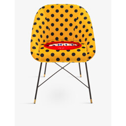 Seletti Wears Toiletpaper Sh*T-Print Velvet Chair 50cm x 60cm