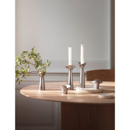 Georg Jensen Bloom Botanica Polished Stainless-Steel Tealight Holders Pack Of Two - thumbnail 2