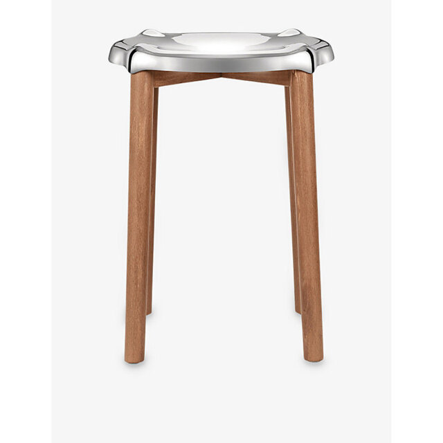 Alessi Poêle Steel and Beech-Wood Stool - image 1