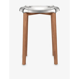 Alessi Poêle Steel and Beech-Wood Stool - thumbnail 1