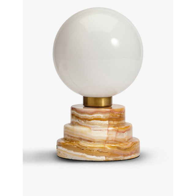 Soho Home Lakeville Brass-Detailed Marble Table Lamp 20cm - image 1
