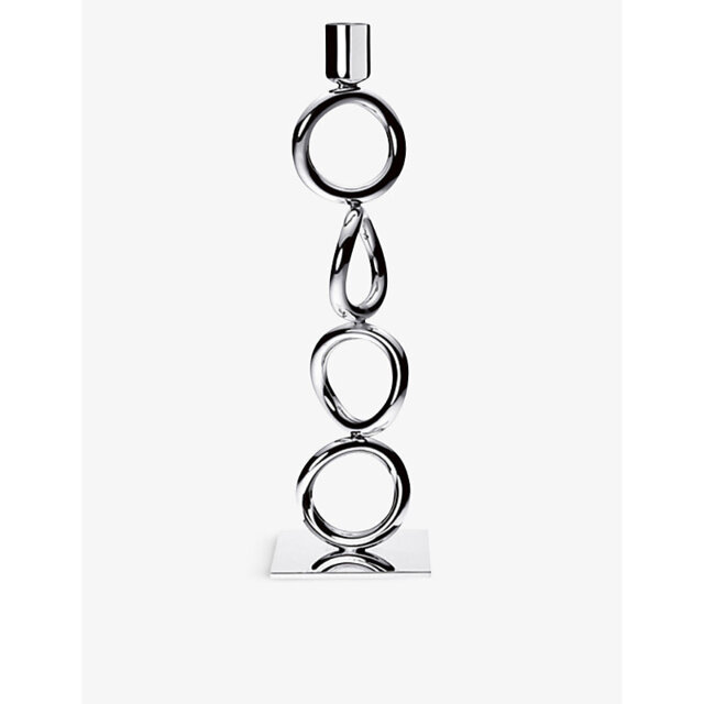 Christofle Vertigo Four-Ring Silver-Plated Candlestick 30cm - image 1