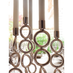 Christofle Vertigo Four-Ring Silver-Plated Candlestick 30cm - thumbnail 2