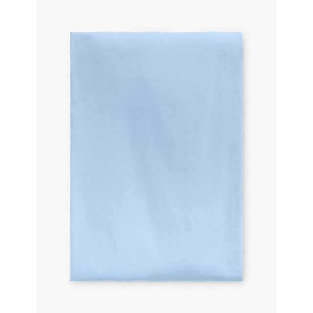 Tekla Percale Super-King Fitted Cotton Sheet - image 1