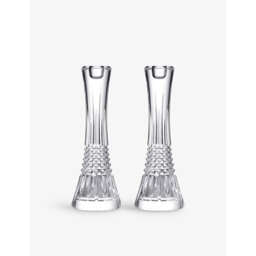 Waterford Lismore Diamond-Crystal Candlesticks Set Of Two - thumbnail 1