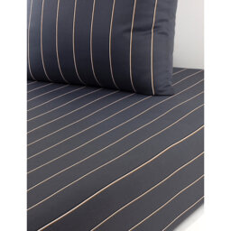Boss Bray Striped Cotton Single Fitted Sheet - thumbnail 2