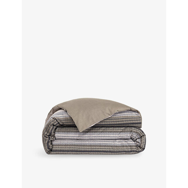 Boss Modernist Stripe-Print Double Cotton Duvet Cover - image 1
