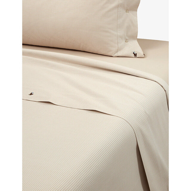 Ralph Lauren Home Oxford Striped Cotton Flat Sheet - image 1