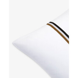 Boss Blinea Stripe-Print Cotton Pillowcase 65cm x 65cm - thumbnail 2