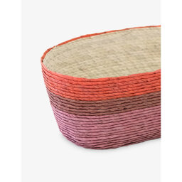 Makaua Oval Colour-Block Woven Basket 25cm - thumbnail 2