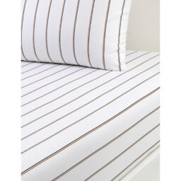 Boss B Ray Striped Cotton-Sateen Fitted Sheet - thumbnail 2
