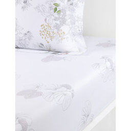 Yves Delorme Orchidee Cotton Fitted Sheet - thumbnail 1