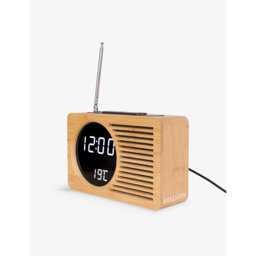 The Tech Bar Karlsson Retro Bamboo Alarm Clock Radio - thumbnail 2