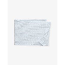 Polo Ralph Lauren Cable-Knitted Cotton Baby Blanket 101cm x 73cm - thumbnail 1