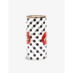 Seletti Wears Toiletpaper Sh*T Pois Cylindrical Glass Vase 30cm - thumbnail 2