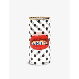 Seletti Wears Toiletpaper Sh*T Pois Cylindrical Glass Vase 30cm
