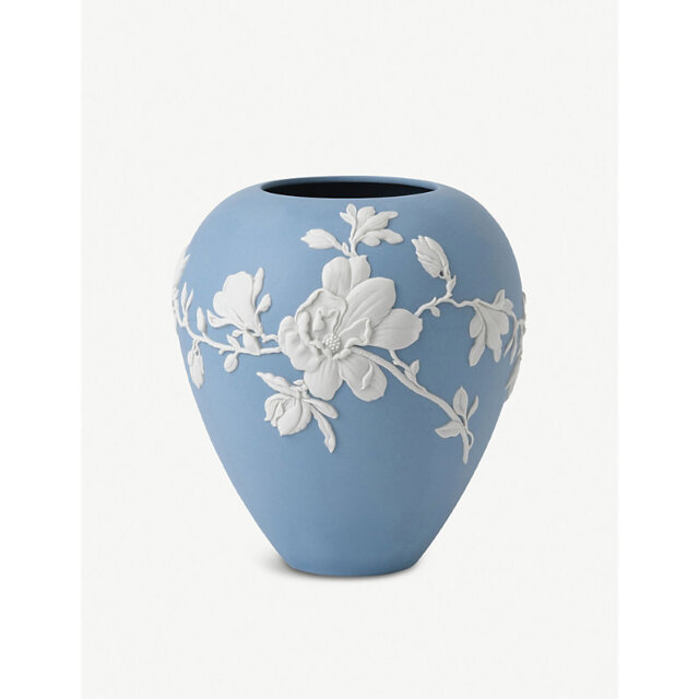 Wedgwood Magnolia Blossom Jasperware Vase 18cm - image 1