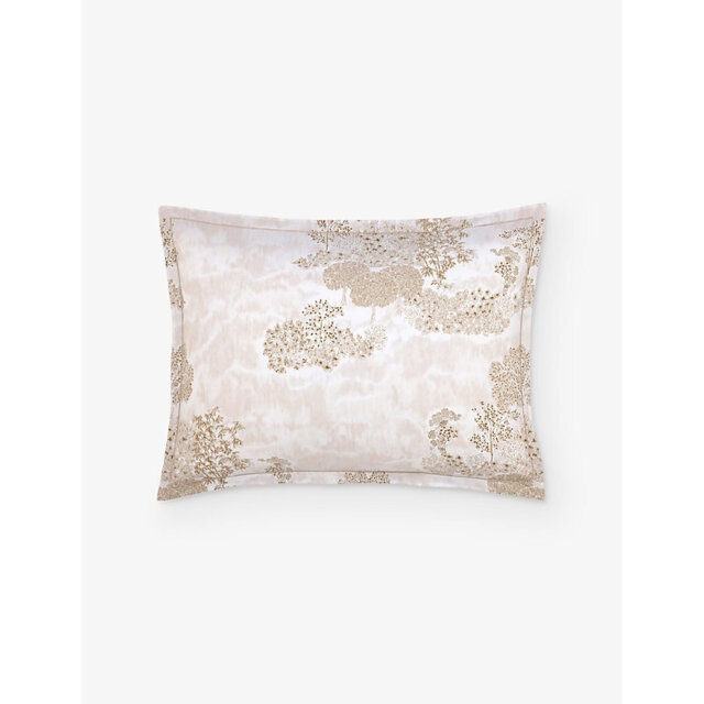 Yves Delorme Paysage Landscape-Print Cotton-Batiste Oxford Pillowcase 50cm x 75cm - image 1