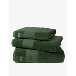 Lacoste Le Croco Logo-Embroidered Cotton Hand Towel 50cm x 100cm - thumbnail 1