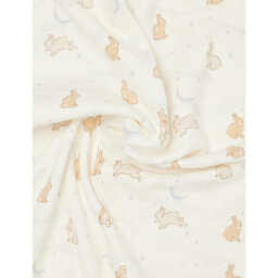 Sleepy Doe Bunny-Print Cotton Baby Blanket - thumbnail 2