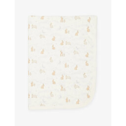 Sleepy Doe Bunny-Print Cotton Baby Blanket