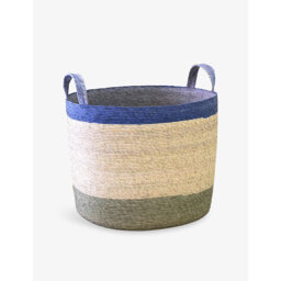 Makaua Tambo Colour-Block Woven Basket 30cm - thumbnail 1