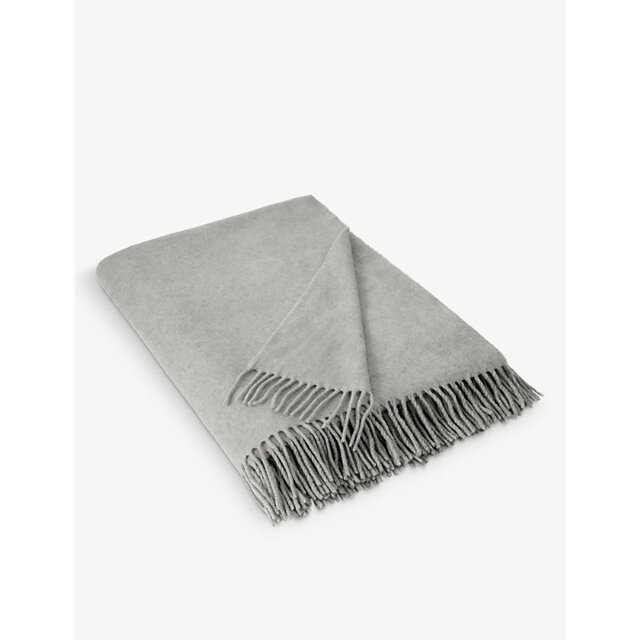The White Company Fringe-Trim Lightweight Recycled Cashmere-Blend Throw - image 1