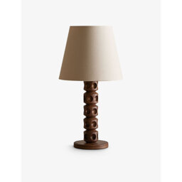 Soho Home Francesca Indented-Dot Wooden Table Lamp 65cm