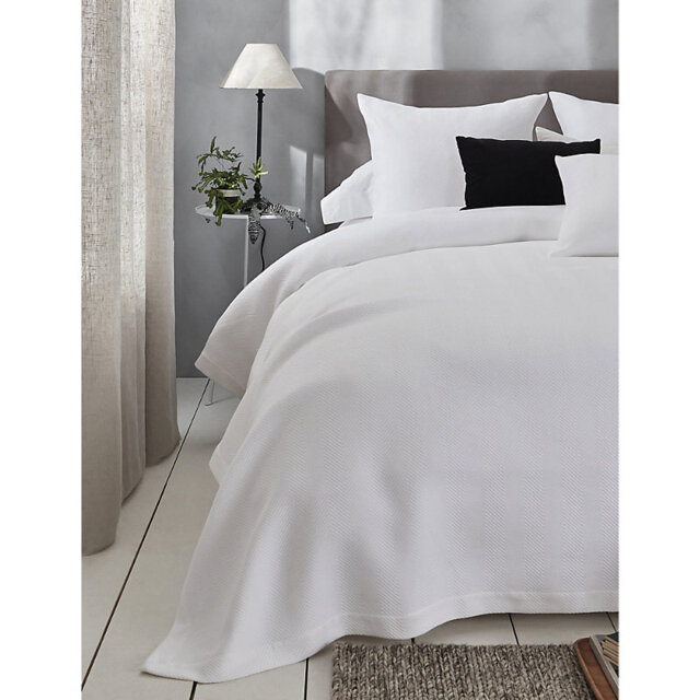 The White Company Mason King Cotton Bedspread 260cm x 260cm