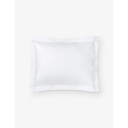Yves Delorme Athena Celeste Bourdon-Stitch Standard Oxford Pima-Cotton Pillow Case - thumbnail 2