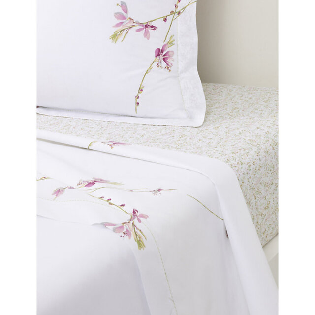 Yves Delorme Gaura Multicoloured Floral Cotton Flat Sheet - image 1