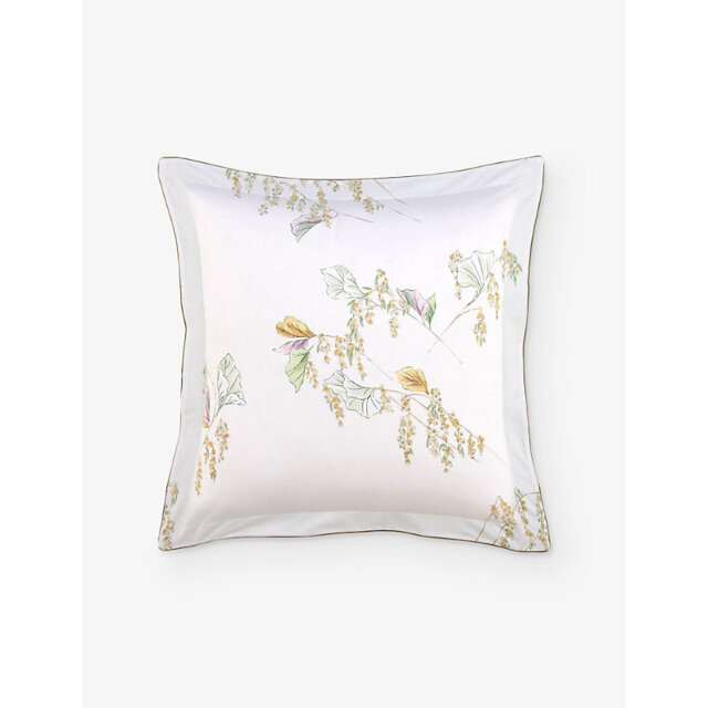 Yves Delorme Pollen Floral-Print Cotton-Batiste Oxford Pillowcase 65cm x 65cm - image 1