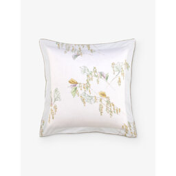 Yves Delorme Pollen Floral-Print Cotton-Batiste Oxford Pillowcase 65cm x 65cm - thumbnail 1