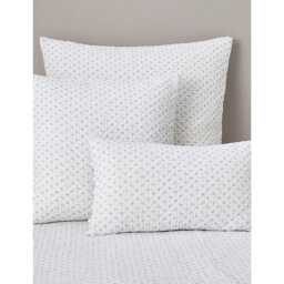 The White Company Brittany Dot-Print Medium Square Cotton Cushion 50cm x 50cm - thumbnail 2