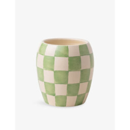 Paddywax Checkmate Cactus Flower Scented Candle With Checkered Porcelain Vessel 311g - thumbnail 1