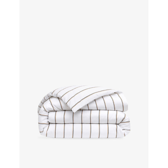 Boss B Ray Striped Cotton-Sateen Duvet Cover - image 1