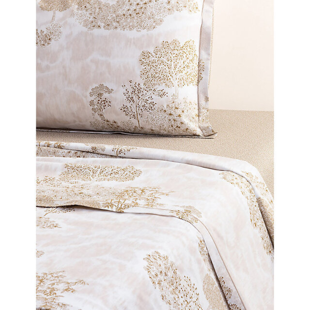 Yves Delorme Paysage Landscape-Print Cotton-Batiste Flat Sheet - image 1