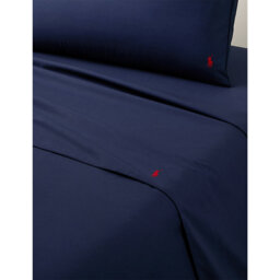 Ralph Lauren Home Polo Player Cotton Flat Sheet