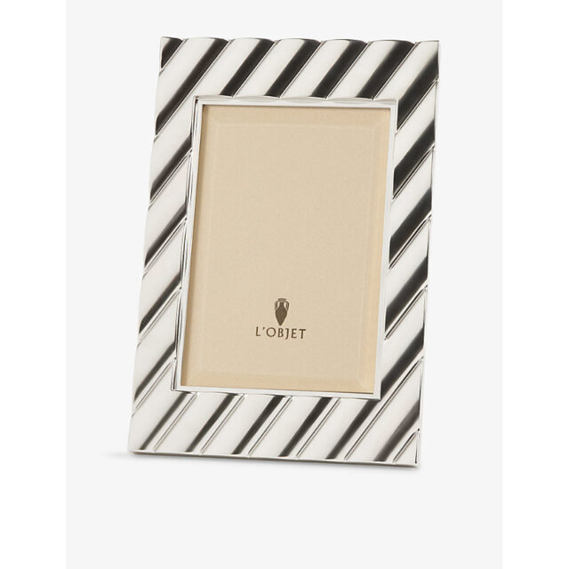 Lobjet Maxime Platinum-Plated Metal Photo Frame 10cm x 15cm - image 1