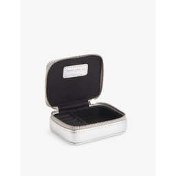 Womens Whistles Lotta Mini Logo-Embossed Metallic-Leather Jewellery Box - thumbnail 2