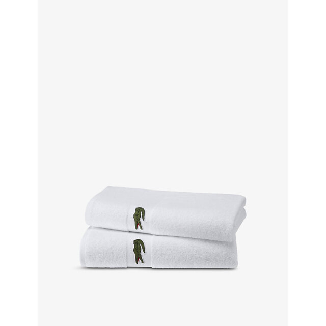 Lacoste Casual Logo-Embroidered Cotton Bath Towel 100cm x 150cm - image 1